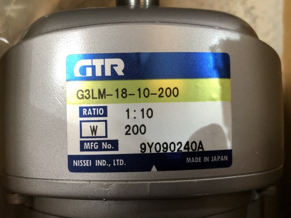 中古Other [ギアモーター]G3LM-18-10-200 GTR