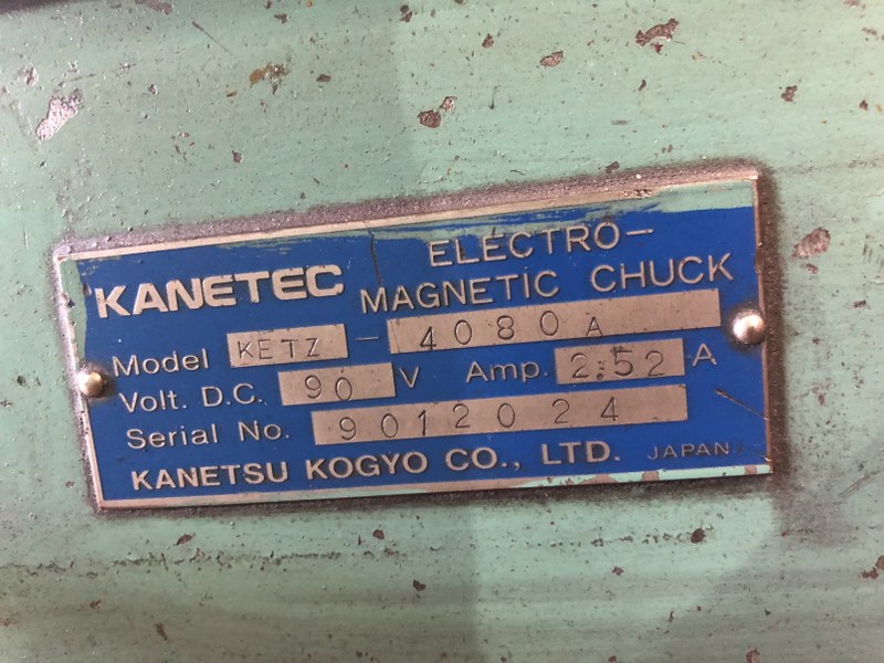 中古電磁チャック 「電磁マグネットチャック」KET-Z-4080A カネテック/KANETEC