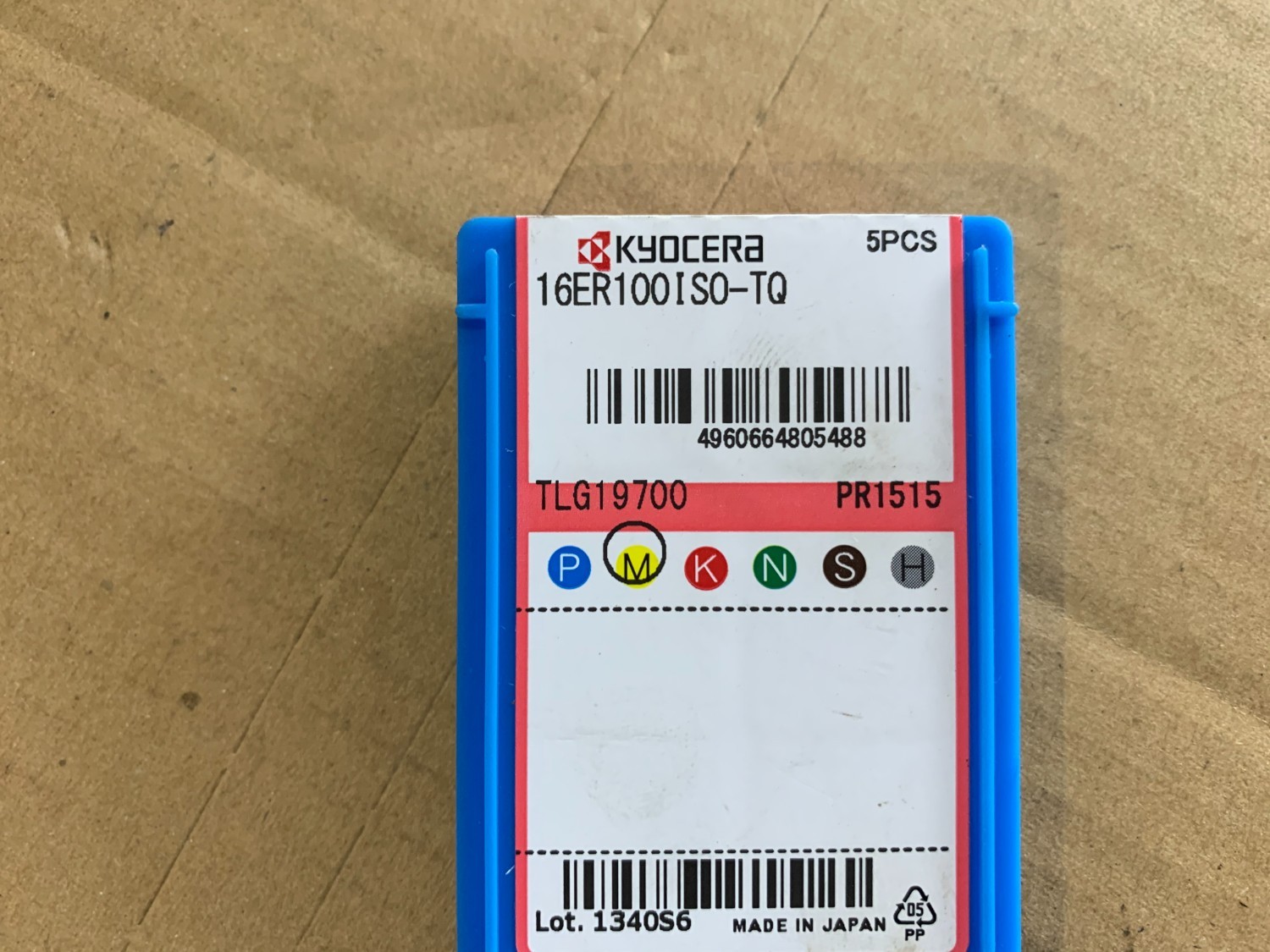 中古Cutting Exchange Chip 16ER100ISO-TQ  PR1515  京セラ/Kyocera