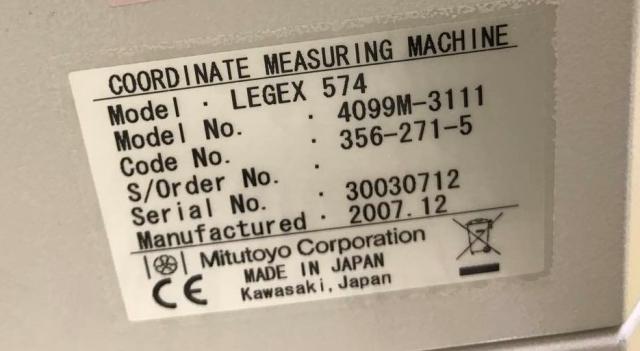 中古Coordinate Measuring Machine LEGEX574 MITUTOYO