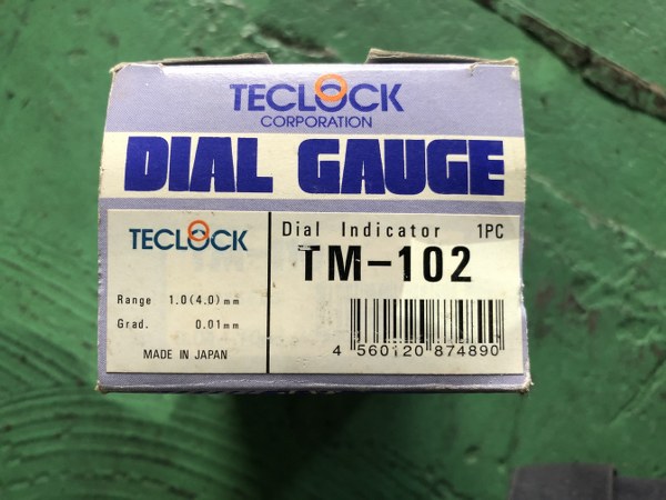 中古Dial gauge(Dial indicator) 【ダイヤルインディケーター】TM-102 テクロック/TECLOCK