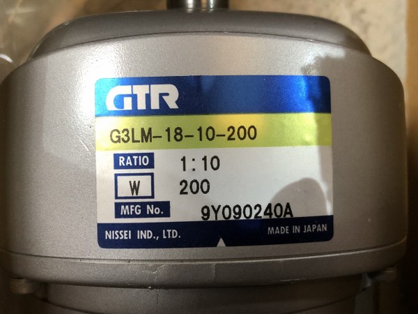 中古その他 [ギアモーター]G3LM-18-10-200 GTR