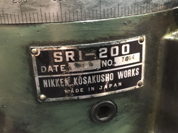 中古Table・Index・surface plate・Angle plates [ロータリースーパーインデックス]SRI-200 日研/NIKKEN