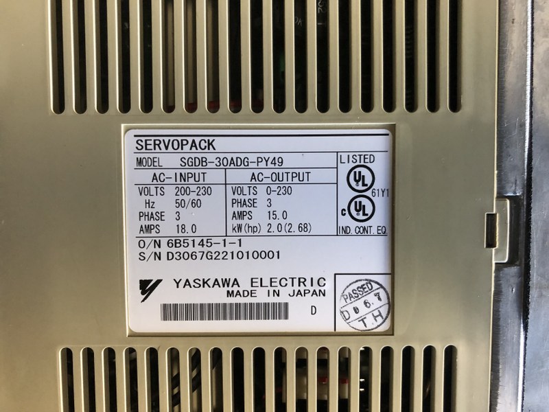 中古その他 [サーボパック]30ADG-PY49 安川電機 YASKAWA ELECTRIC