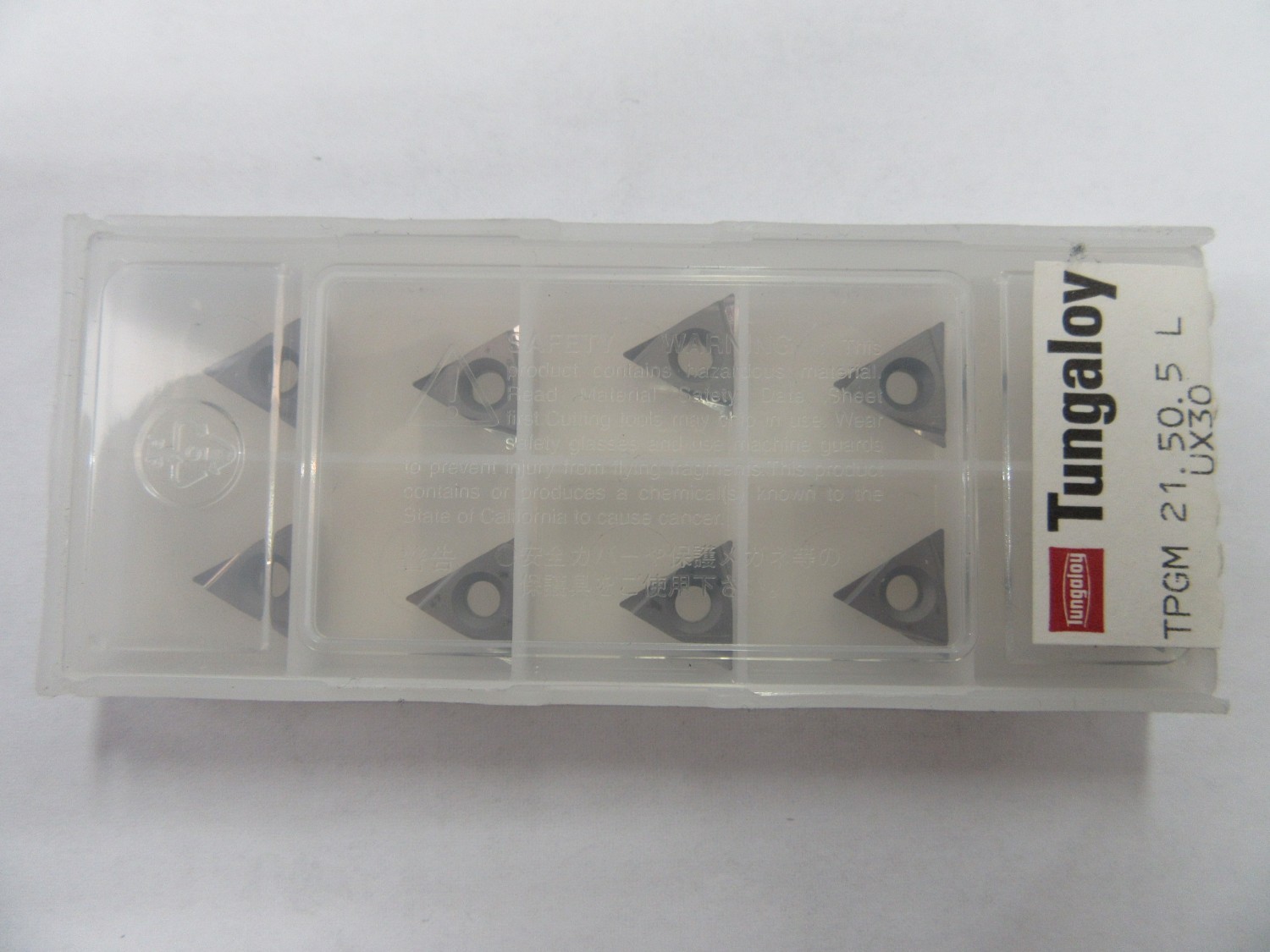 中古インサート（チップ） チップ　Carbide Inserts TPGM110202L (UX30)  タンガロイ