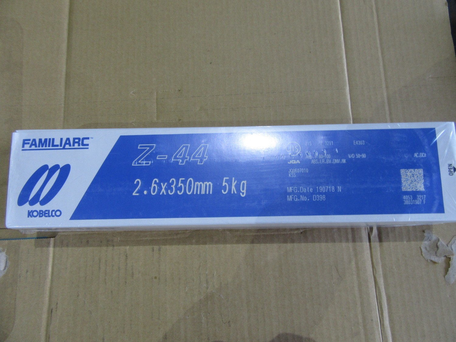 中古その他 溶接棒ゼロードZ-44(2.6φ×350mm)   KOBELCO FAMILIARC