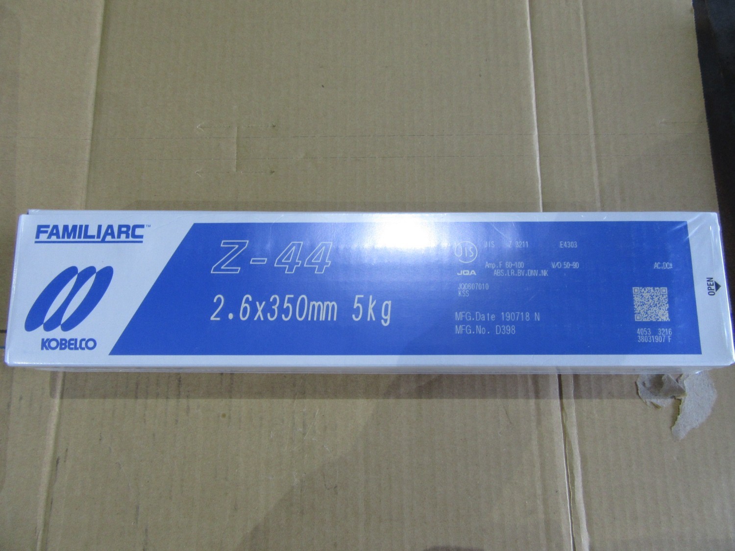中古その他 溶接棒ゼロードZ-44(2.6φ×350mm)   KOBELCO FAMILIARC