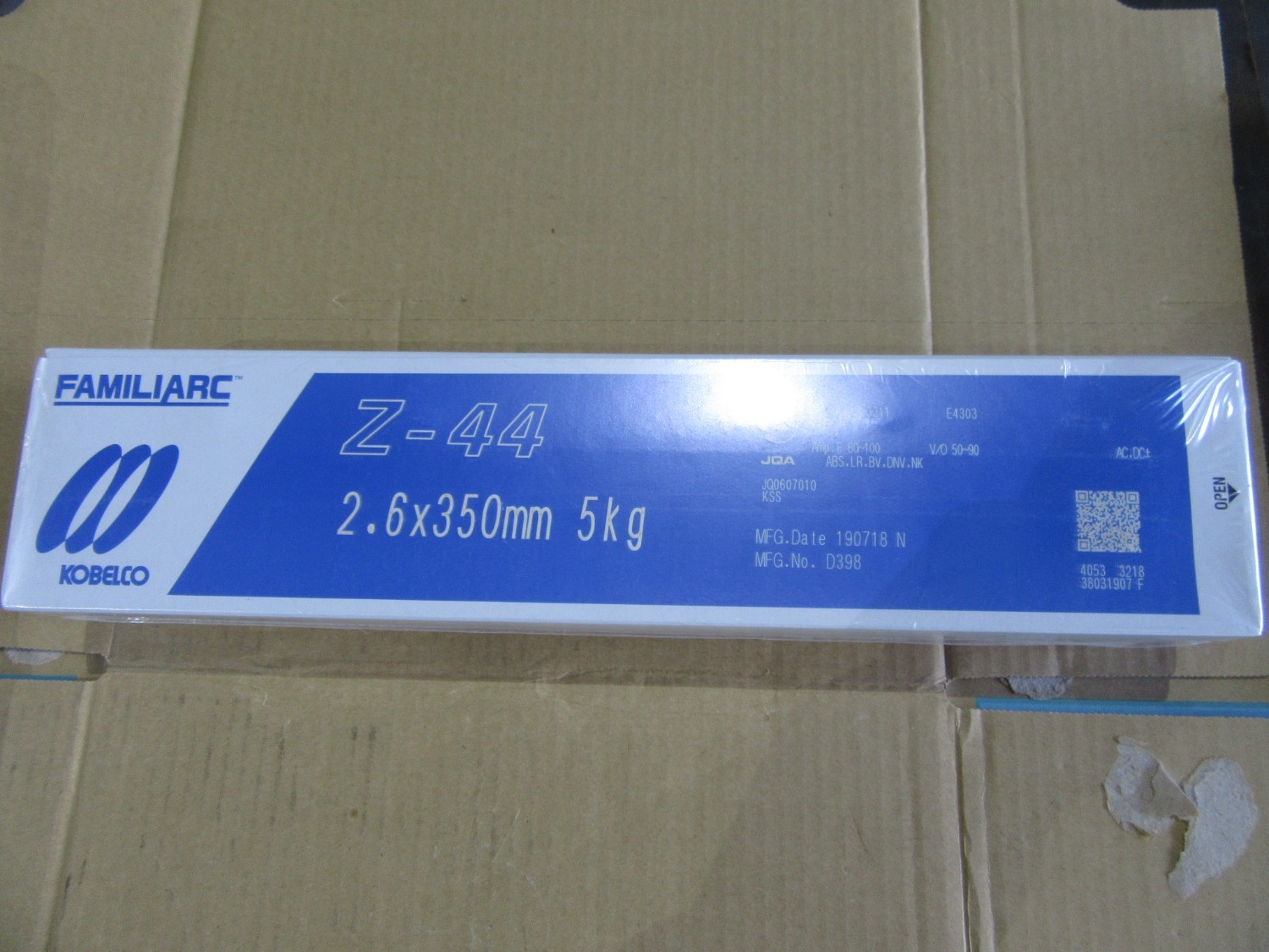 中古その他 溶接棒ゼロード Z-44(2.6φ×350mm)   KOBELCO FAMILIARC