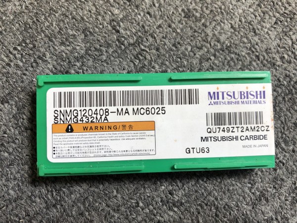 中古インサート（チップ） 「チップ」SNMG120408-MA MC6025 三菱/MITSUBISHI