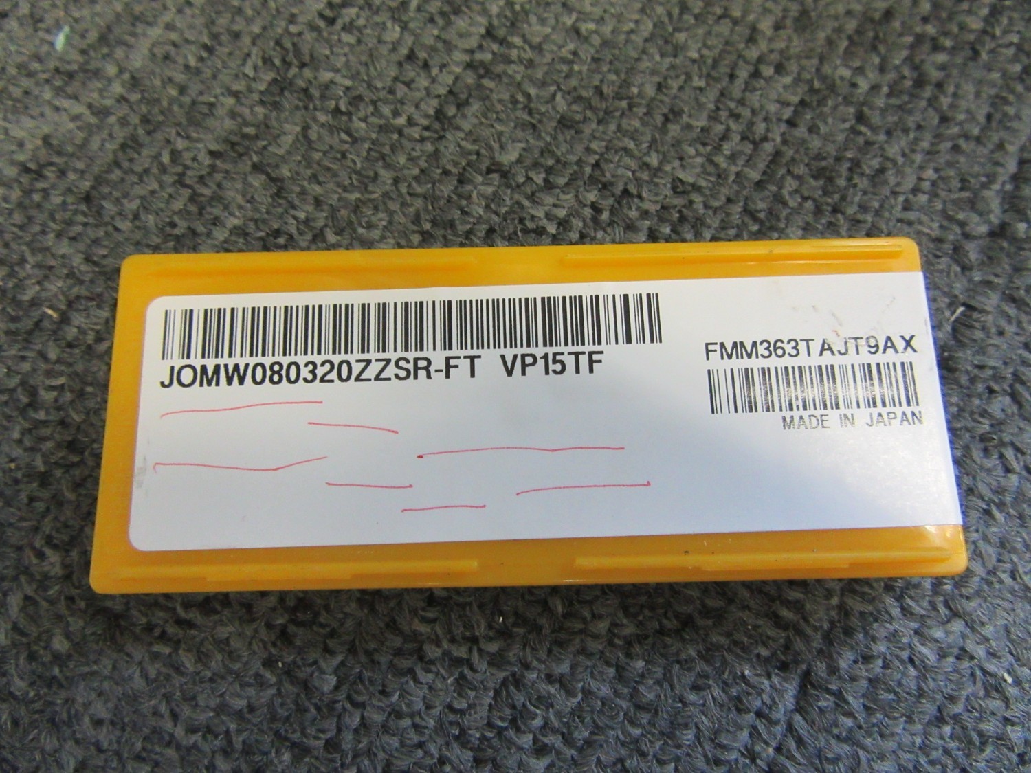 中古Cutting Exchange Chip チップ JOMW080320ZZSR-FT(VP15TF)  Mitsubishi Materials 