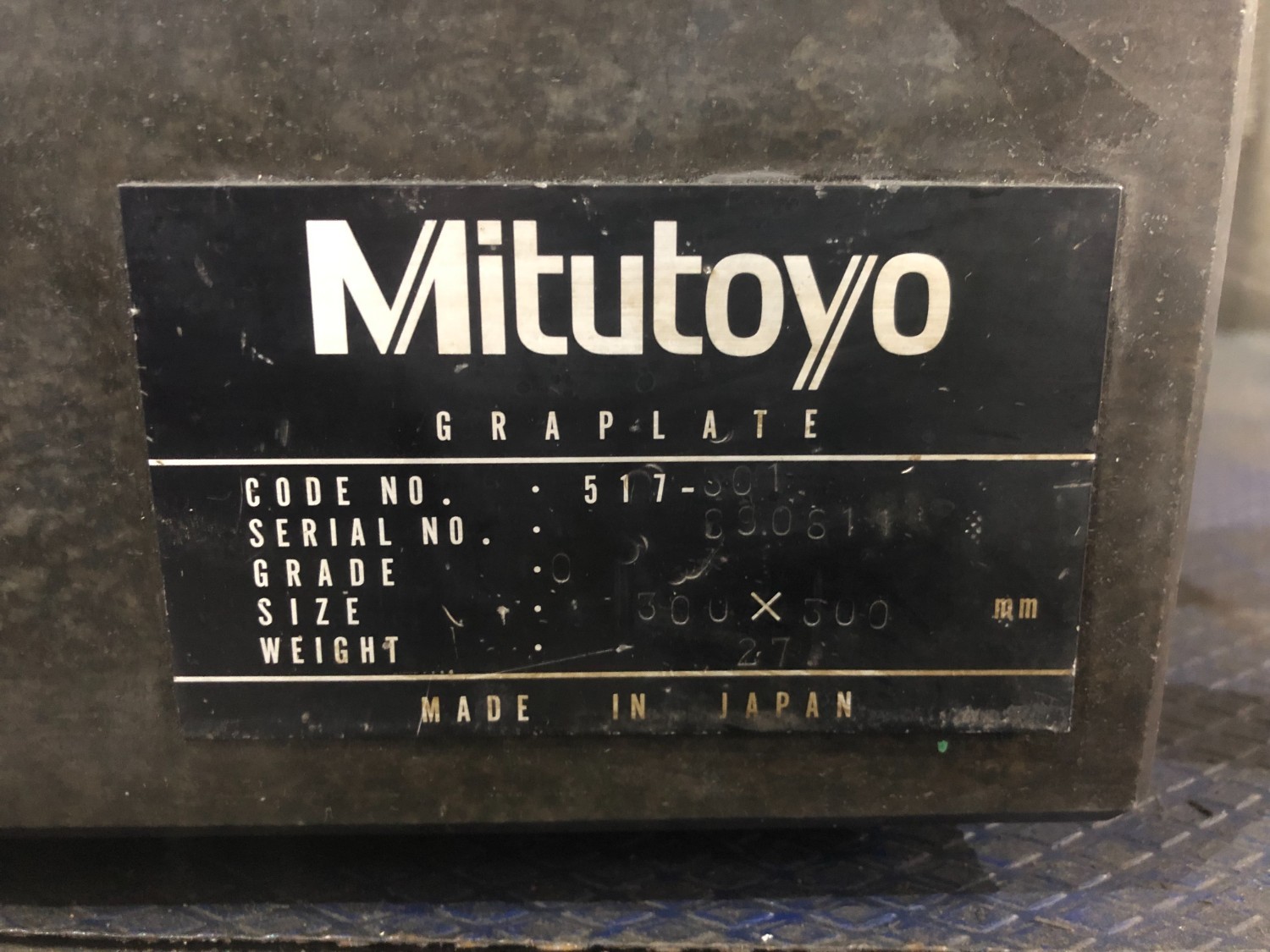 中古Other 石定盤 CODE517-301 (300x300mm)  Mitutoyo
