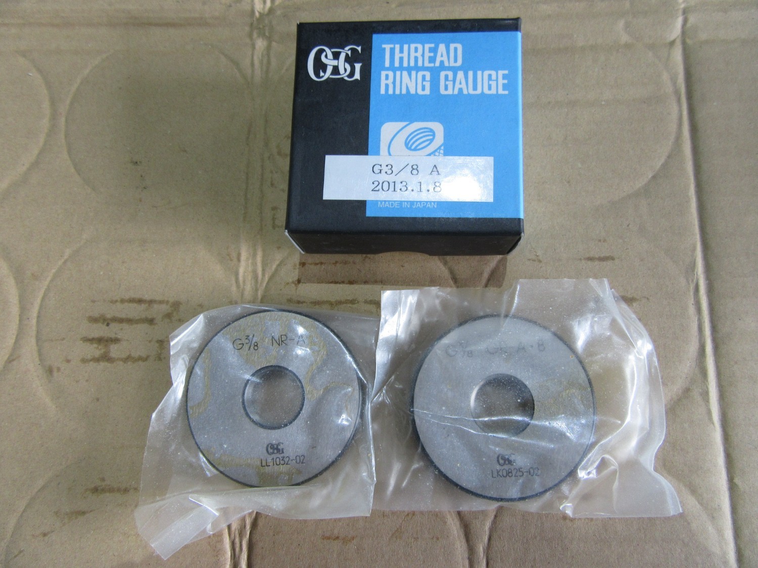 中古その他ゲージ リングゲージ2個　G3/8 GP-A.B/G3/8 NR A オーエスジー
