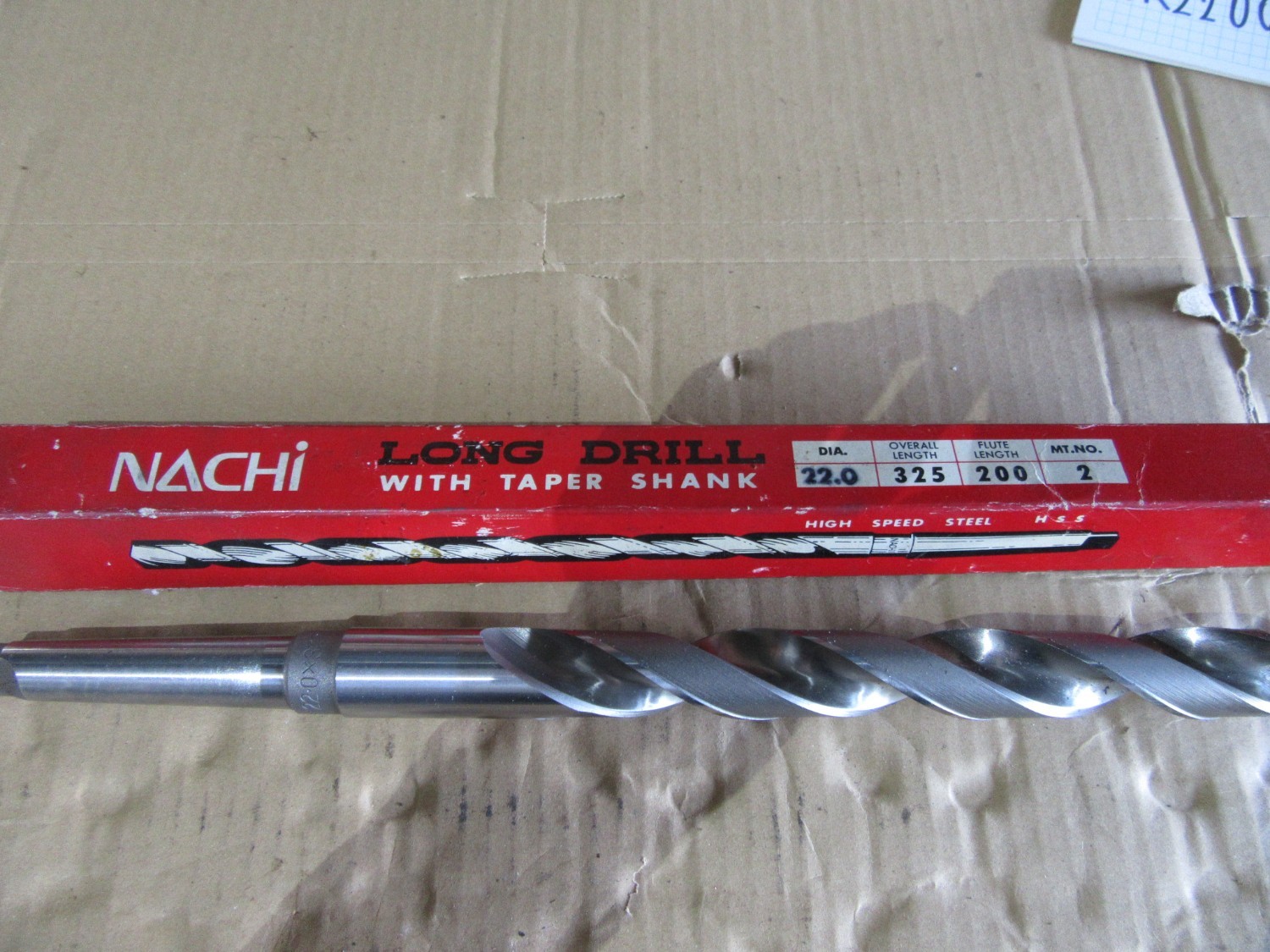 中古Taper shank drills テーパーシャンクドリル 22.0x325  NACHI