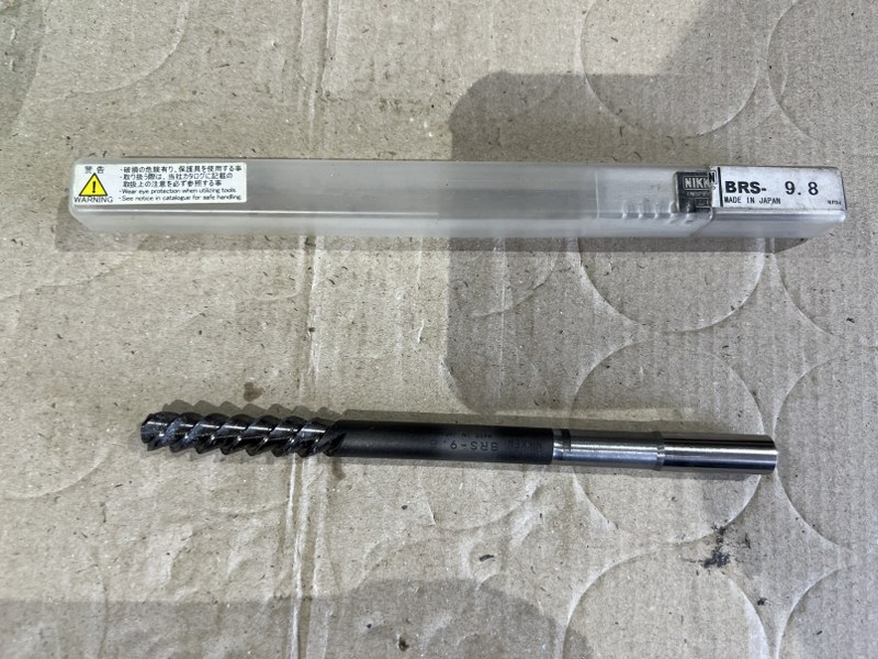 中古Straight reamer 【プロ－チリ－マストレートシャンク】BRS 9.8 NIKKEN/日研