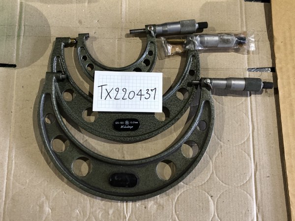 中古Outside micrometer 「外側マイクロメーターセット」1セット3個 ミツトヨ/Mitutoyo