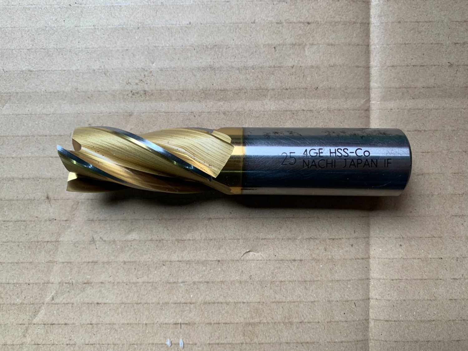 中古End mill(Ball） （エンドミル）25  4GE HSS-Co (4枚刃) NACHI(不二越)