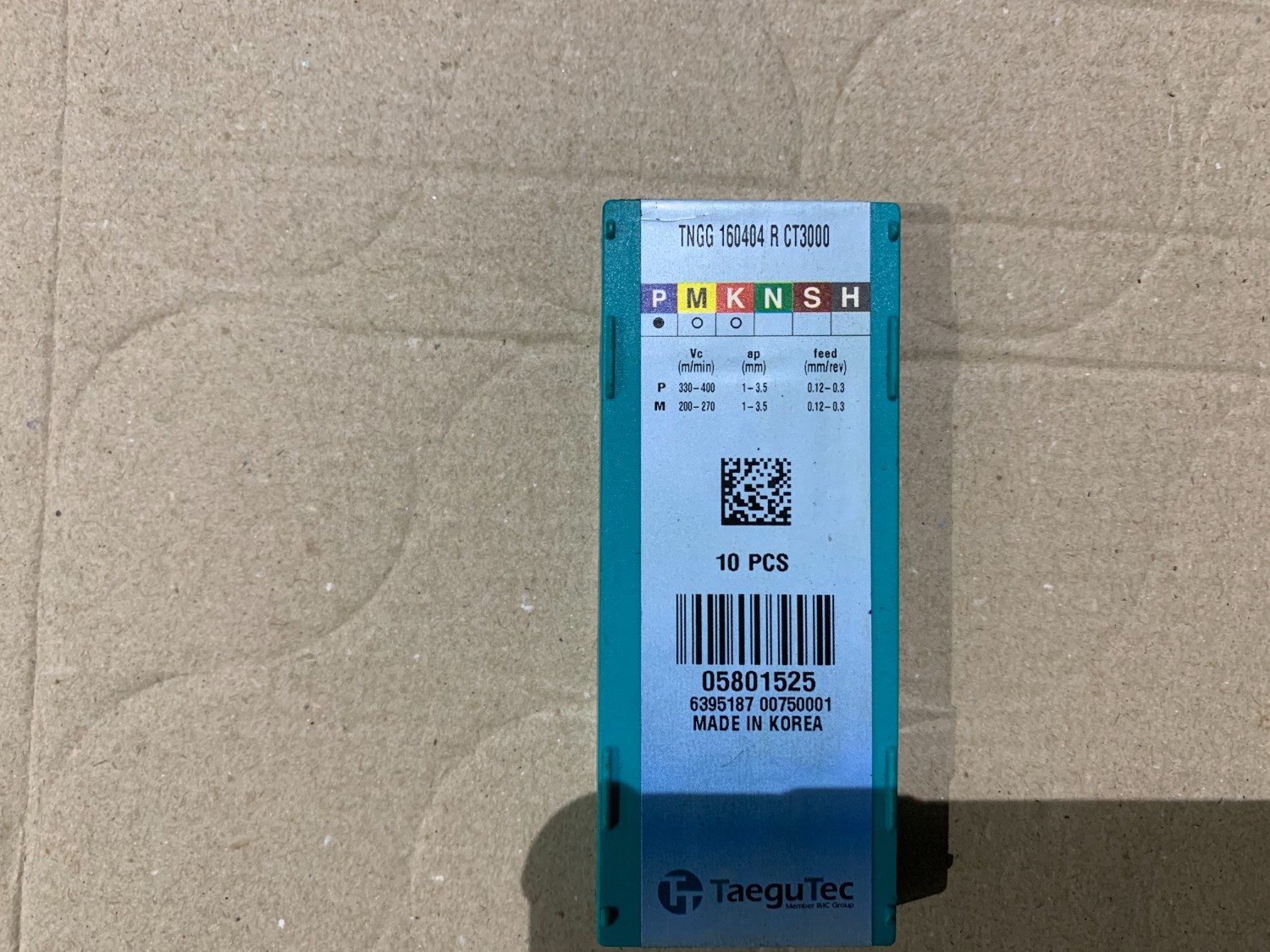 中古Cutting Exchange Chip 【チップ】TNGG160404R-CT3000 Taegutec/テグテック