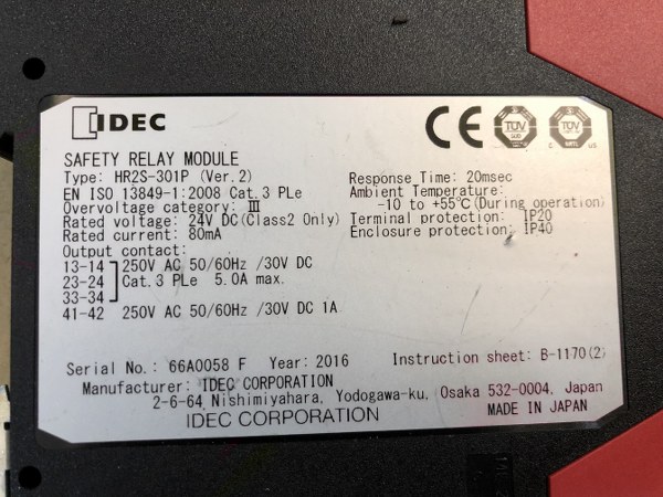 中古Other 「安全リレーモジュール」HR2S-301P IDEC