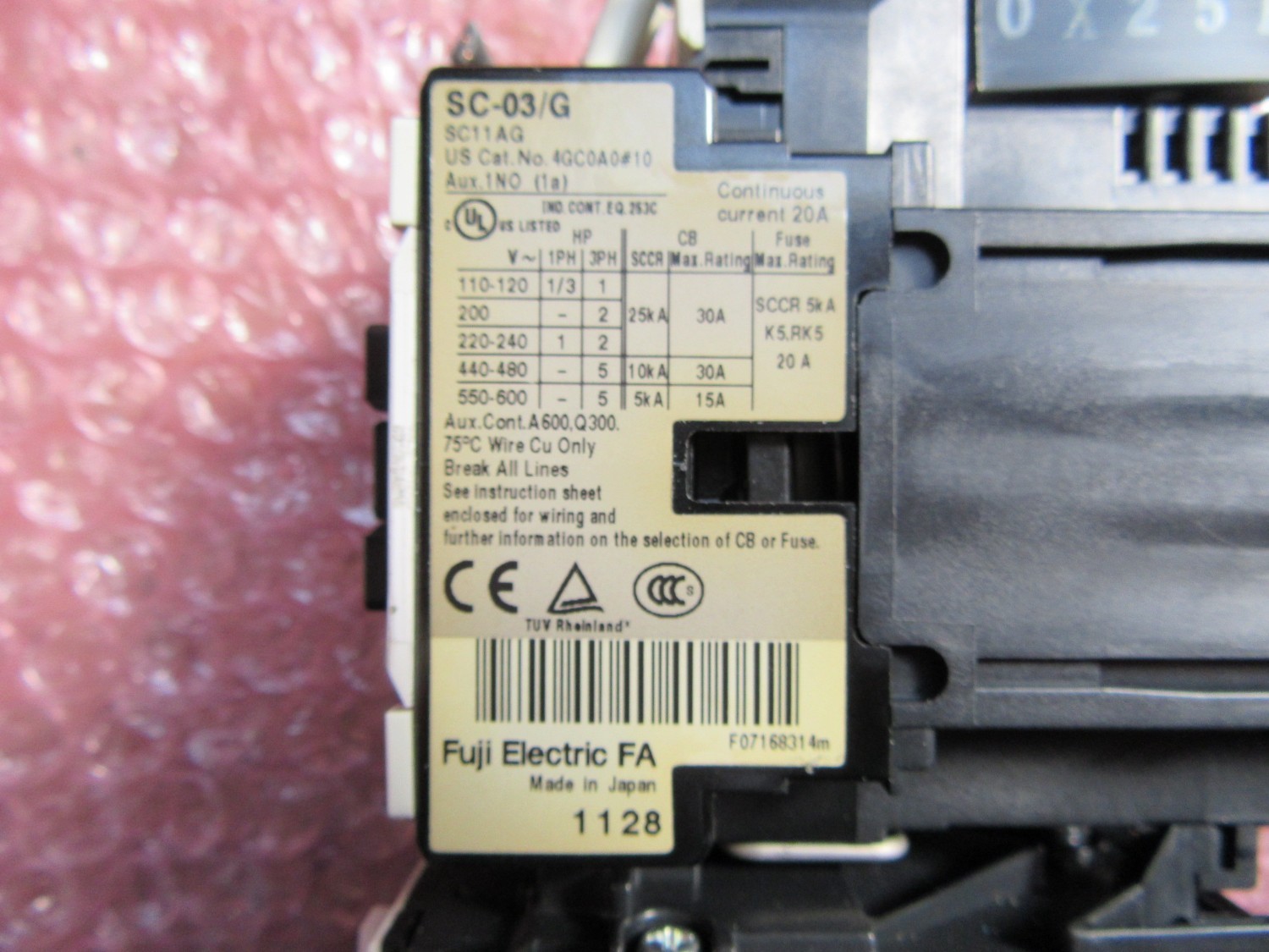 中古Other 【標準形電磁接触器】SC-03/G(TR-ON)(SZ-Z1)  FUJI ELECTRIC