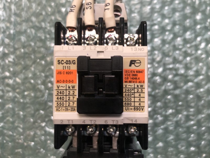 中古お買い得品・1山販売等 【標準形電磁接触器】SC-03/G 富士電機/FUJI ELECTRIC