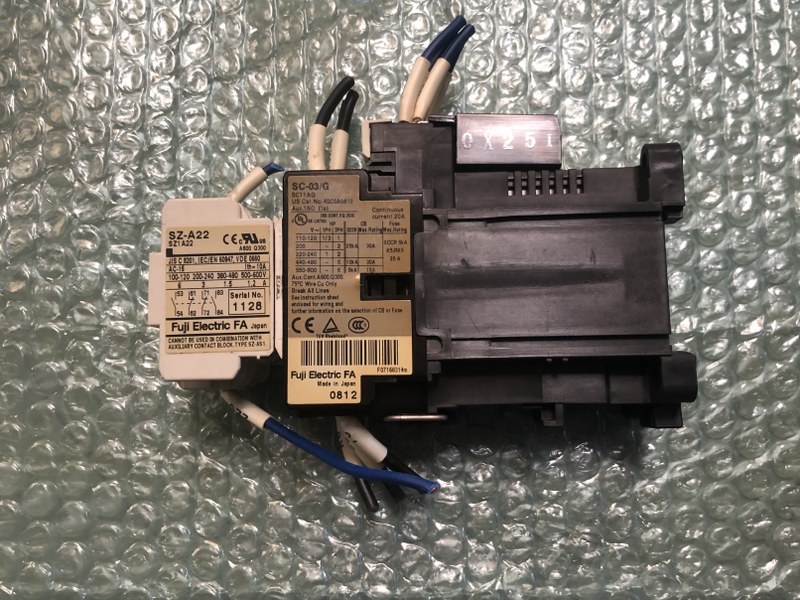 中古お買い得品・1山販売等 【標準形電磁接触器】SC-03/G（補助接点ユニットSZ-A2Z） 富士電機/FUJI ELECTRIC