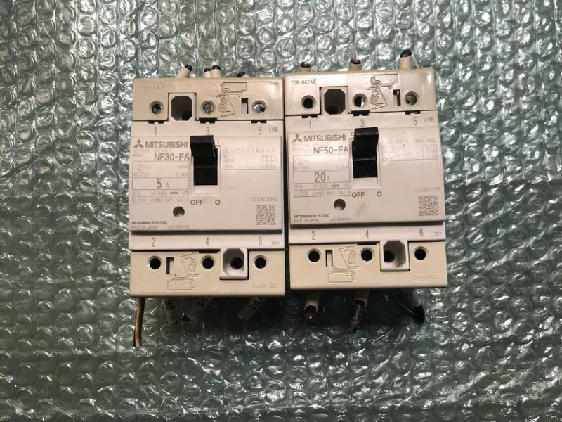 中古お買い得品・1山販売等 【制御盤用ノーヒューズ遮断器】NF30-FA、NF50-FA 三菱/MITSUBISHI