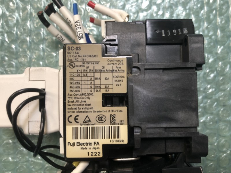 中古お買い得品・1山販売等 【補助継電器/電磁開閉器/標準形サーマルリレー】補助継電器SZ-ZM1/電磁開閉器SC-03/標準形サーマルリレーTR-0N 富士電機/FUJI ELECTRIC