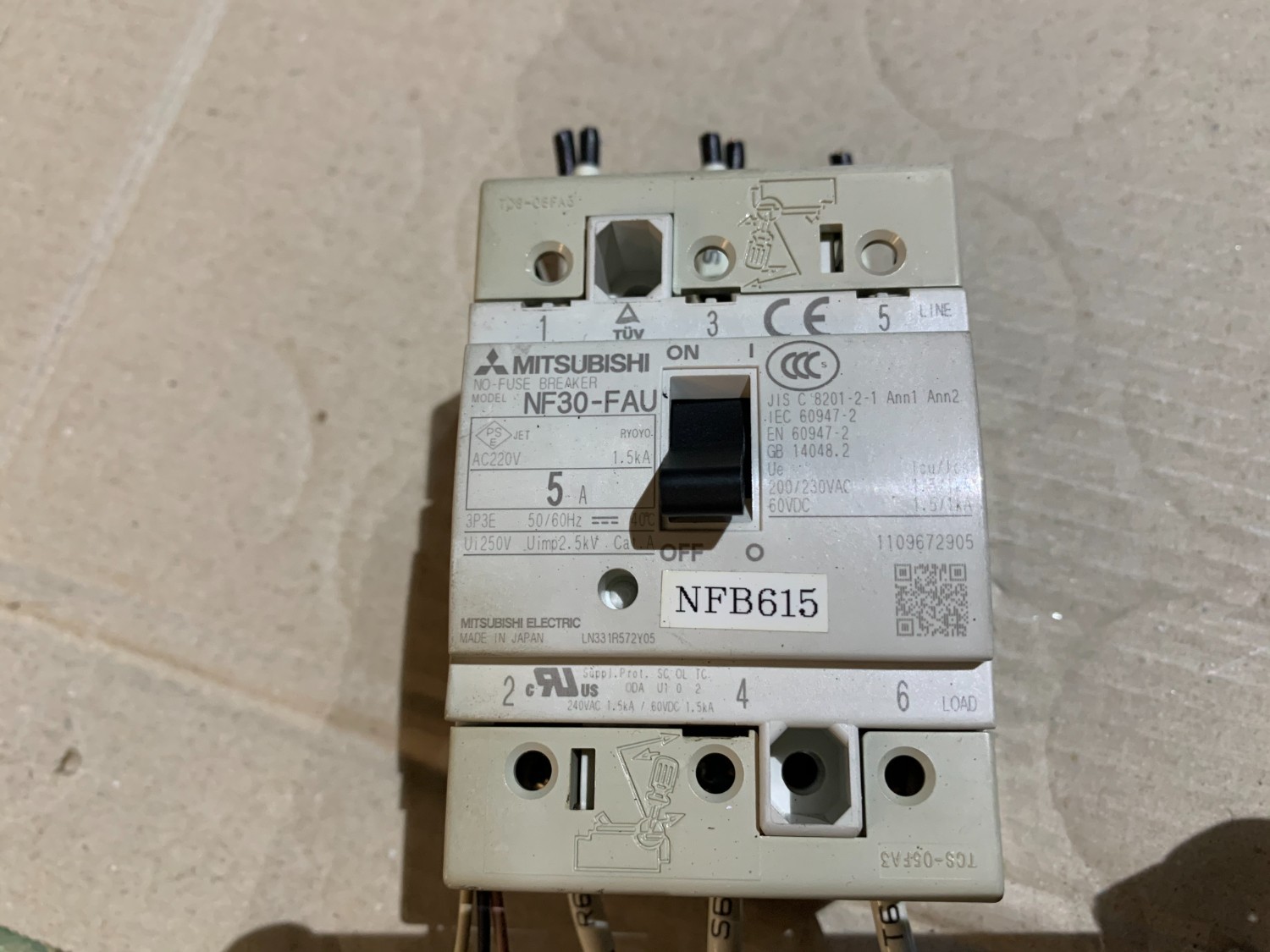 中古その他 【 遮断器】  NF30-FAU (5A) 三菱/MITSUBISHI