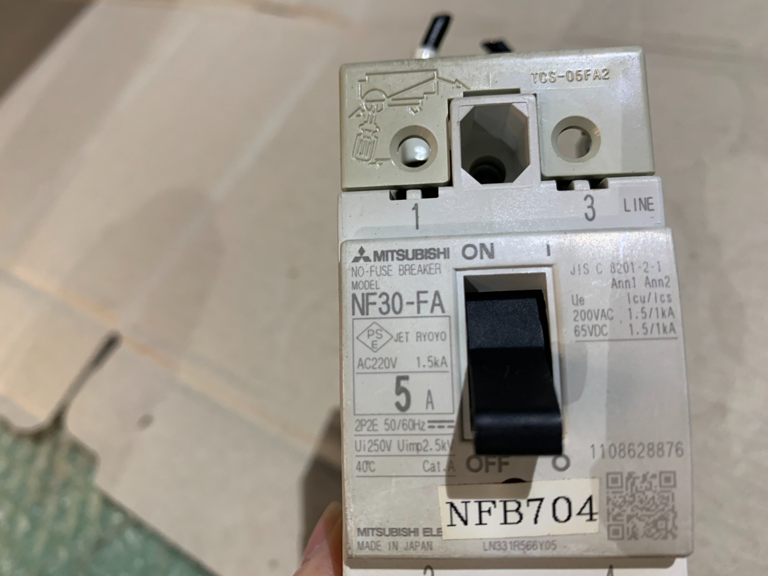 中古その他 【遮断器】  NF30-FA (5A) 三菱/MITSUBISHI