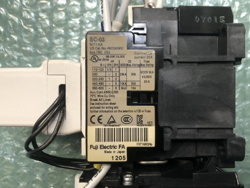中古お買い得品・1山販売等 【補助継電器/電磁開閉器/標準形サーマルリレー】補助継電器SZ-ZM1/電磁開閉器SC-03/標準形サーマルリレーTR-0N 富士電機/FUJI ELECTRIC