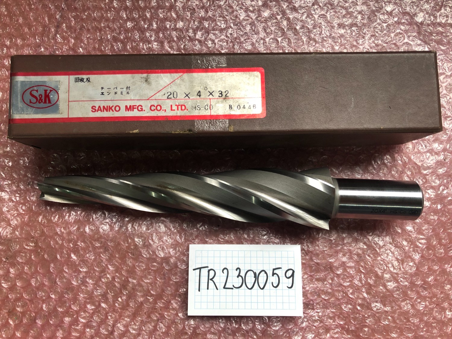 中古End mill(Square) 【テーパー刃エンドミル4枚刃】20x4x32 SANKO 