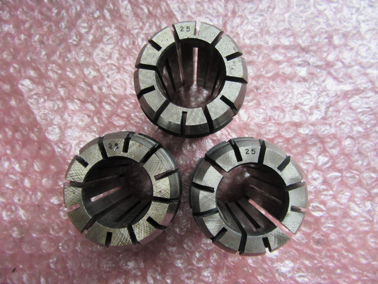 中古Spring collet 【スプリングコレット3個】内径φ25 不明