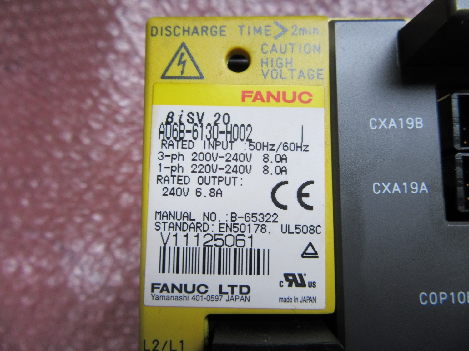 中古Other 【ファンクサーボドライバー】A06B-6130-H002(BiSV20) FANUC