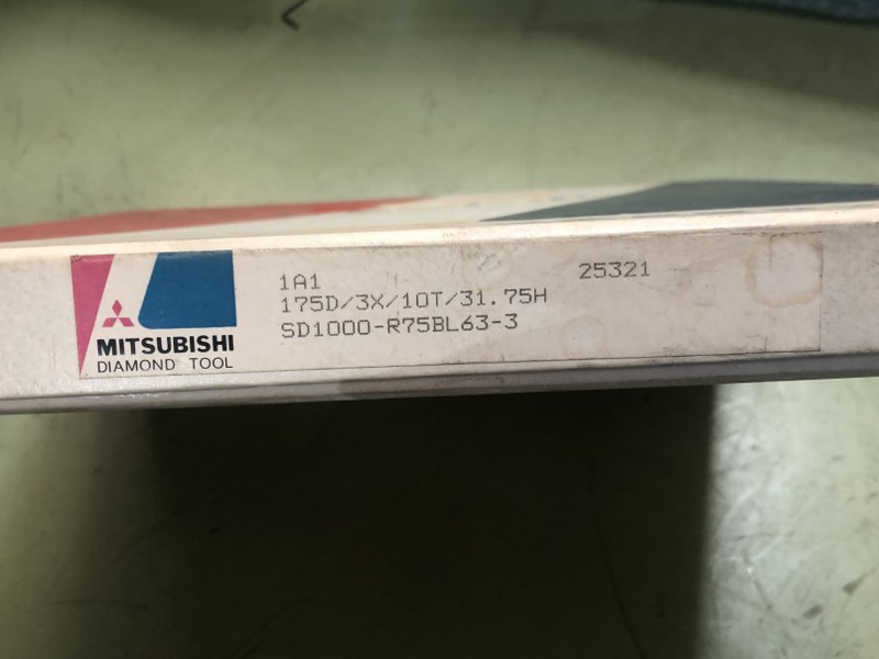 中古Other 【ダイヤモンドホイール】SD1000-R75BL63-3 三菱マテリアル / MITSUBISHI