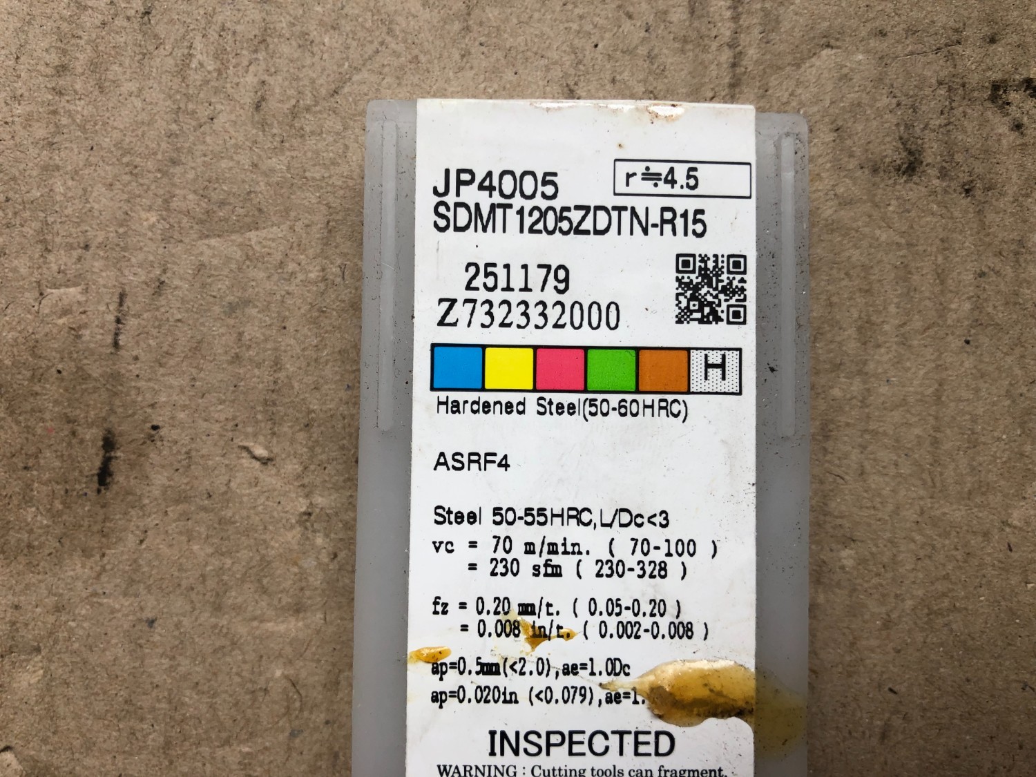 中古インサート（チップ） 【チップ】JP4005 SDMT1205ZDTN-R15 日立/HITACHI 