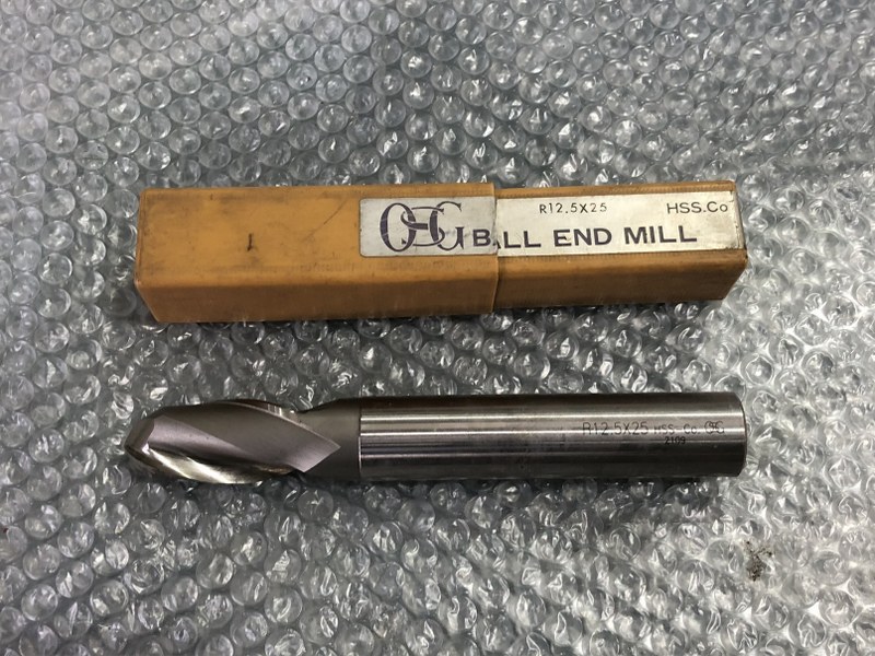 中古End mill(Ball） 【エンドミル】R12.5x25 HSS-CO OSG オーエスジー