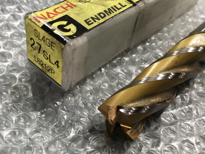 中古End mill(Square) 【4枚刃/スクエア/エンドミル】φ27　SL4GE NACHI/ナチ不二越