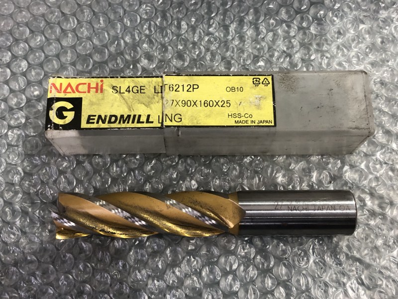 中古End mill(Square) 【4枚刃/スクエア/エンドミル】φ27　SL4GE NACHI/ナチ不二越