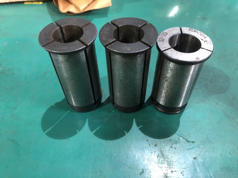 中古Straight collet 【ストレートコレット】外径32　内径20（3個） 黒田精工/KURODA