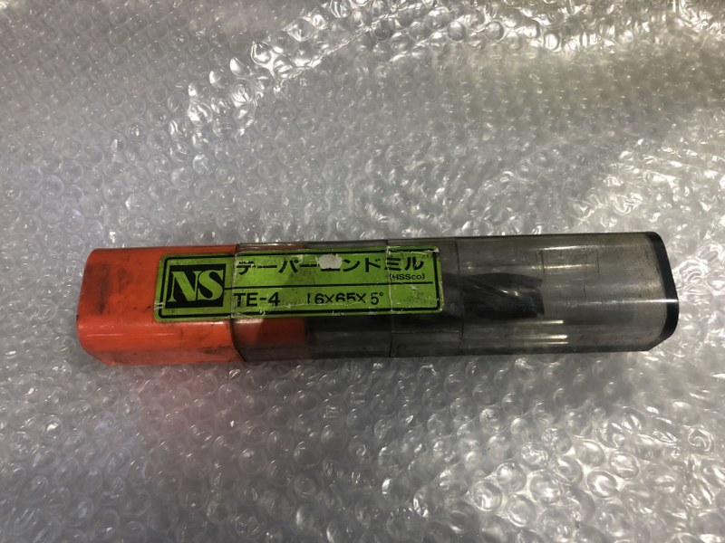 中古Tapered end mills (Ball・Square) 【4枚刃/スクエア/テーパーエンドミル】SKH56 シリーズ 16Mx65x5°（TE-4） NS