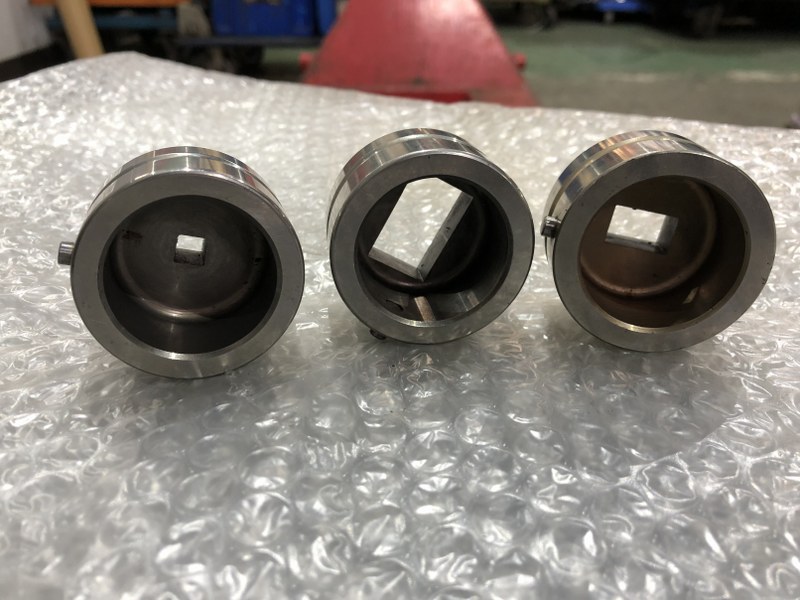中古Die 【タレパン金型（ダイ）3個　】①6.20x6.20 ②16.4x25.4 ③9.4x15.4 アマダ/AMADA