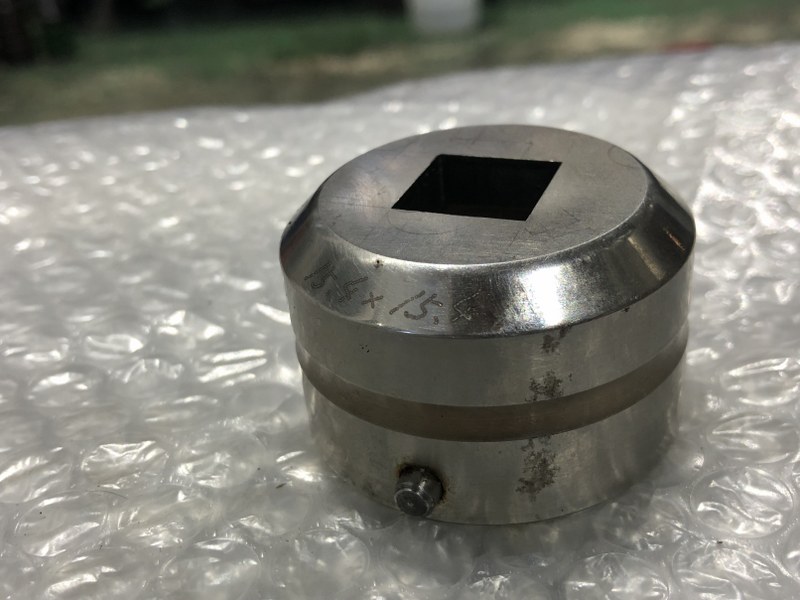 中古Die 「タレパン金型（ダイ）3個」①15.4x15.4　②.14.4x14.4　③6x20/C=0.4 コニック/Conic