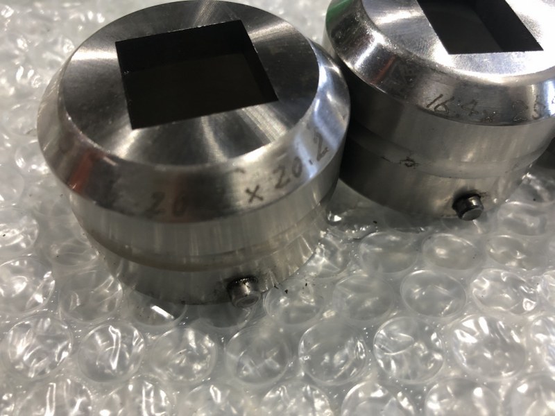 中古Die 【タレパン金型（ダイ）3個】20.2ｘ20.2/16.4ｘ25.4/10.5ｘ11　Ｃ＝0.2 コニック/Conic