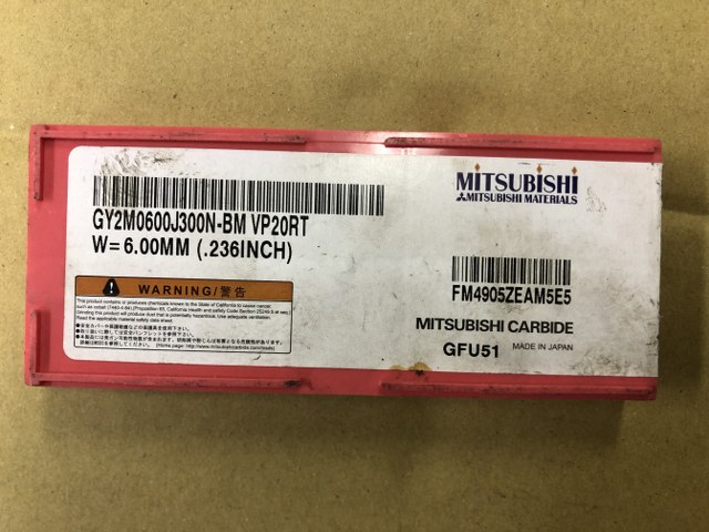 中古インサート（チップ） 【チップ】GY2M0600J300N-BM VP20RT 三菱マテリアル/Mitsubishi Materials