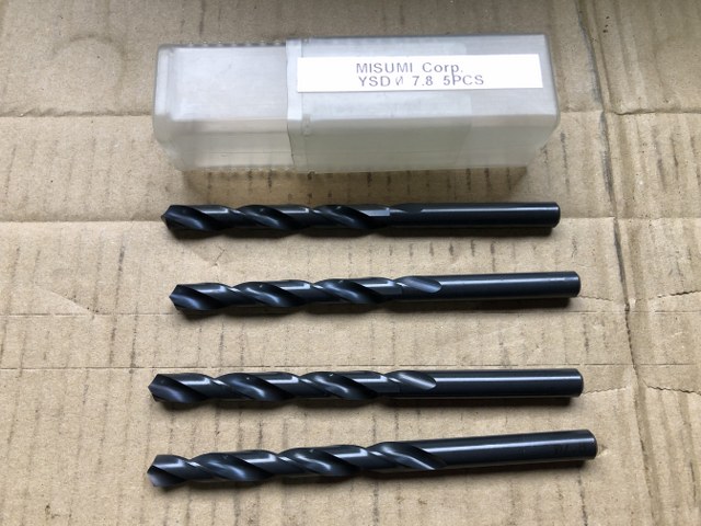 中古Straight drill 【ハイス鋼ドリル 4本】YSDφ7.8 ミスミ/MISUMI
