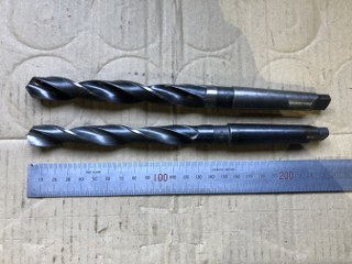 中古Taper shank drills 【テーパーシャンクドリル2本】φ16,φ17.8 NACHI FORGE