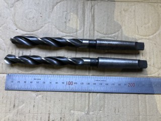 中古Taper shank drills 【テーパーシャンクドリル2本】φ15,φ15.8 NACHI FORGE