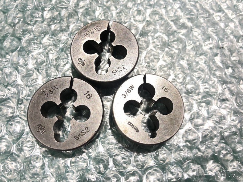 中古ダイス 【ダイスセット】1セット3個（3/8W：SKS2  16） ヤマワ/Yamawa