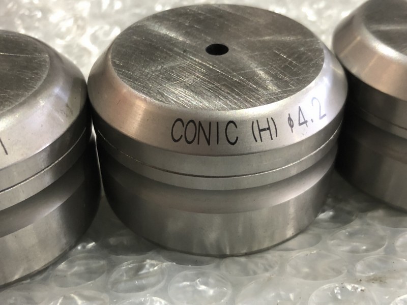 中古Die 【タレパン金型（ダイ）3個】①φ3.1②φ4.2③φ3.2 コニック/Conic