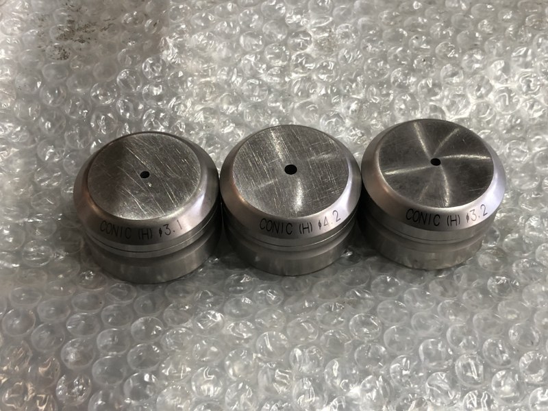 中古Die 【タレパン金型（ダイ）3個】①φ3.1②φ4.2③φ3.2 コニック/Conic